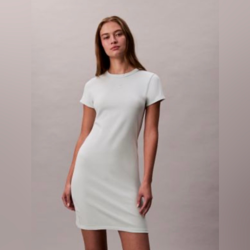Calvin Klein Mint green 100% cotton T-Shirt Dress

Excellent pre-owned condition